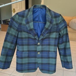 Vineyard Vines Baltic blue plaid blazer size 10 NEW